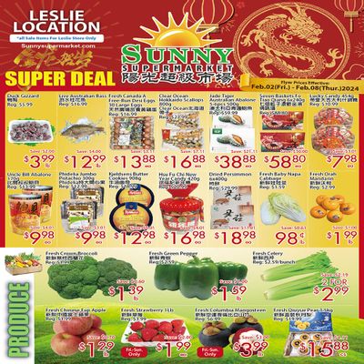 Sunny Supermarket (Leslie) Flyer February 2 to 8