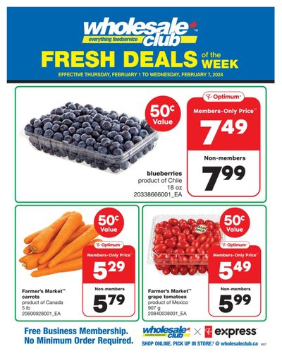 Wholesale Club (West) Fresh Deals of the Week Flyer February 1 to 7