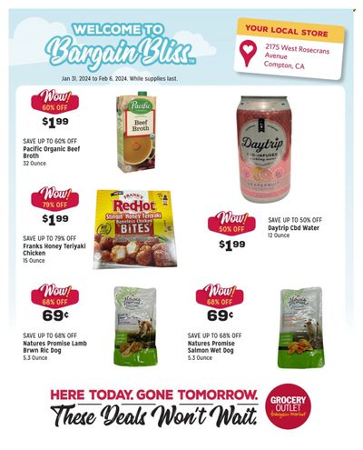 Grocery Outlet (CA, ID, OR, PA, WA) Weekly Ad Flyer Specials January 31 to February 6, 2024