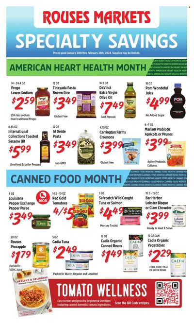 Rouses Markets (AL) Weekly Ad Flyer Specials January 24 to February 28, 2024