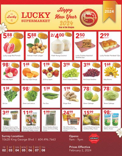 Lucky Supermarket (Surrey) Flyer February 2 to 8