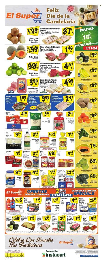 El Super (NV) Weekly Ad Flyer Specials January 31 to February 6, 2024