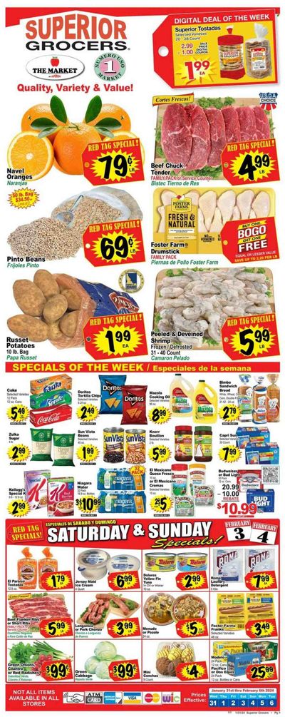 Superior Grocers (CA) Weekly Ad Flyer Specials January 31 to February 6, 2024
