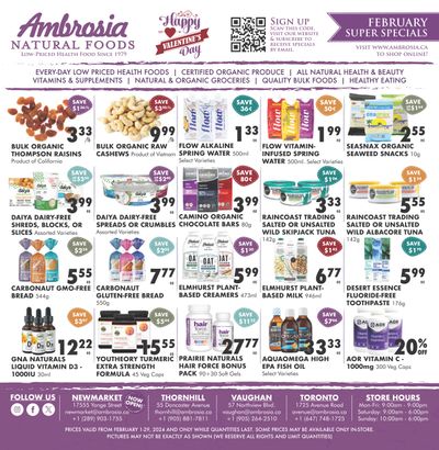 Ambrosia Natural Foods Flyer February 1 to 29