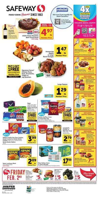 Safeway (HI) Weekly Ad Flyer Specials January 31 to February 6, 2024