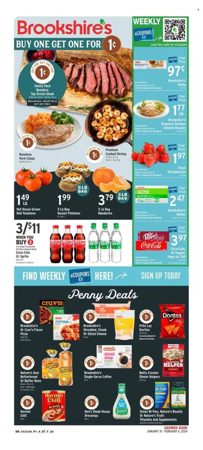 Brookshires (AR, LA, TX) Weekly Ad Flyer Specials January 31 to February 6, 2024