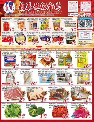 Tone Tai Supermarket Flyer February 2 to 8