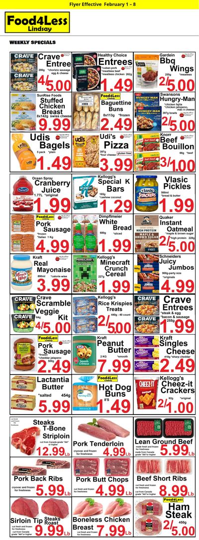 Food 4 Less (Lindsay) Flyer February 1 to 8