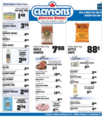 Claytons Heritage Market Flyer February 2 to 8