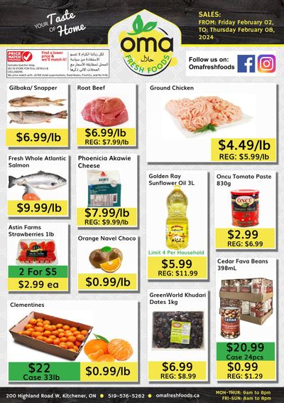 Oma Fresh Foods Flyer February 2 to 8