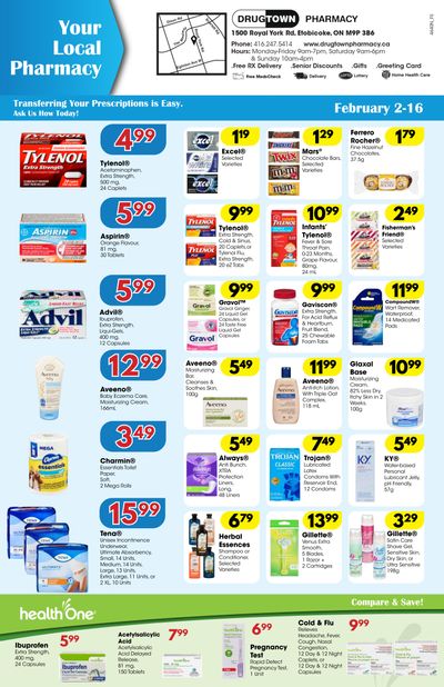Drug Town Pharmacy Flyer February 2 to 16