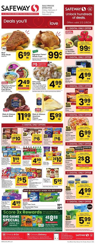 Safeway (DC, MD) Weekly Ad Flyer Specials February 2 to February 8, 2024