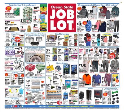 Ocean State Job Lot (CT, MA, ME, NH, NJ, NY, RI, VT) Weekly Ad Flyer Specials February 1 to February 7, 2024