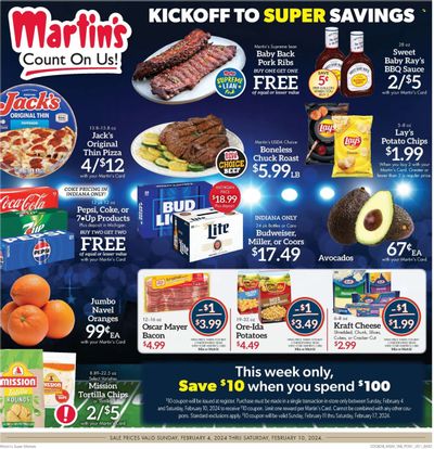 Martin’s (IN, MI) Weekly Ad Flyer Specials February 4 to February 10, 2024