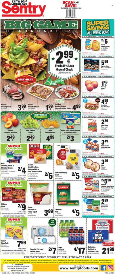 Sentry Foods (WI) Weekly Ad Flyer Specials February 1 to February 7, 2024