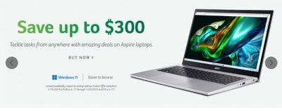 Acer Canada: Save up to $300 on Aspire Laptops and up to $250 on Swift Laptops + More