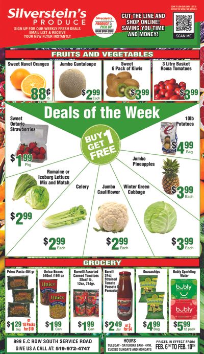 Silverstein's Produce Flyer February 6 to 10