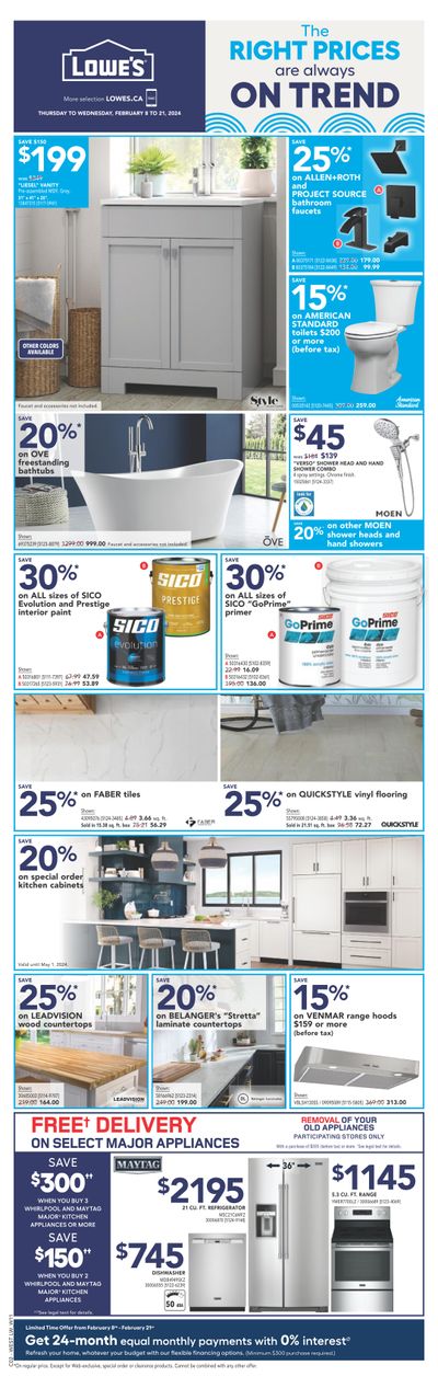 Lowe's (West) Flyer February 8 to 21