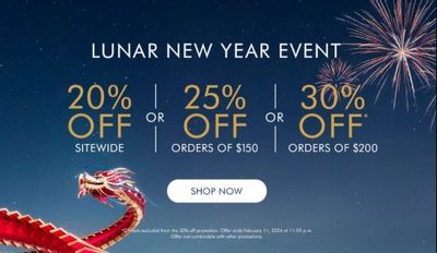 Biotherm Canada Lunar New Year Event: Save up to 30% + Free Gift with Purchase