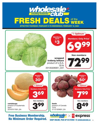 Wholesale Club (Atlantic) Fresh Deals of the Week Flyer February 8 to 14