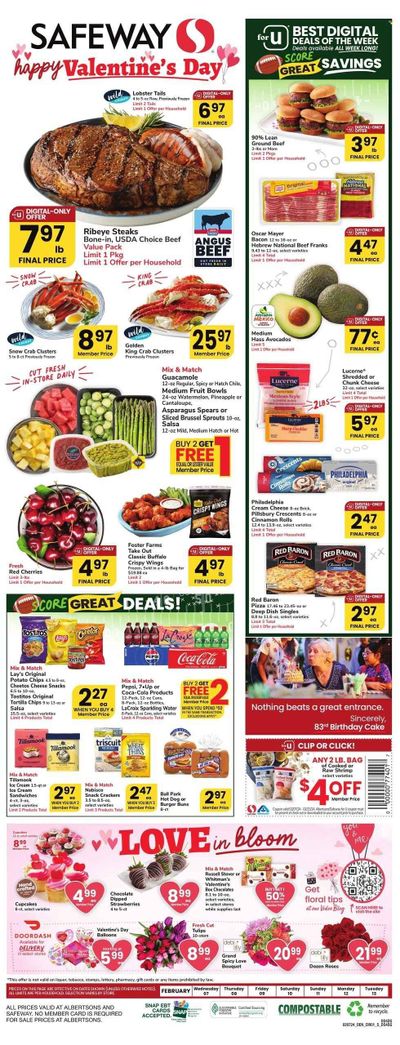 Safeway (WY) Weekly Ad Flyer Specials February 7 to February 13, 2024