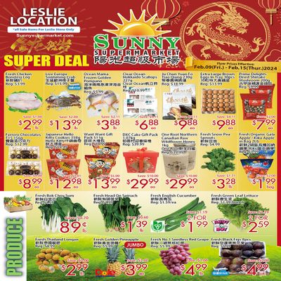 Sunny Supermarket (Leslie) Flyer February 9 to 15