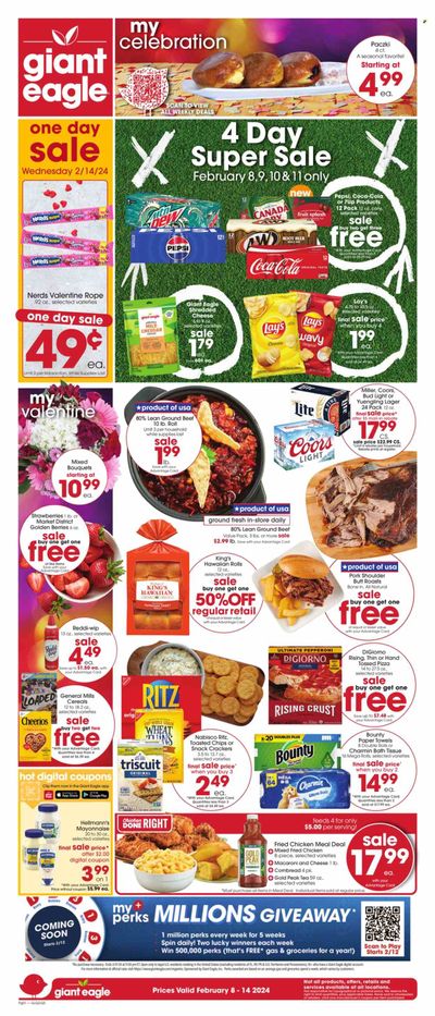 Giant Eagle (OH) Weekly Ad Flyer Specials February 8 to February 14, 2024