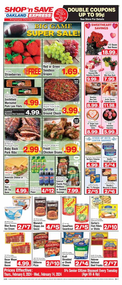 Shop ‘n Save Express (MD, PA, WV) Weekly Ad Flyer Specials February 8 to February 14, 2024