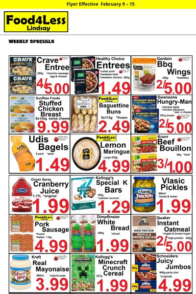Food 4 Less (Lindsay) Flyer February 9 to 15