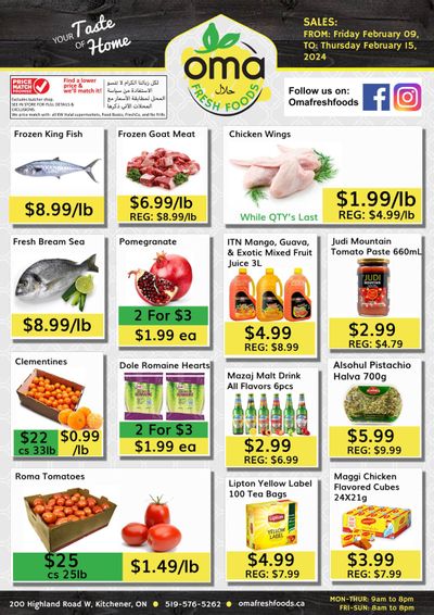 Oma Fresh Foods Flyer February 9 to 15
