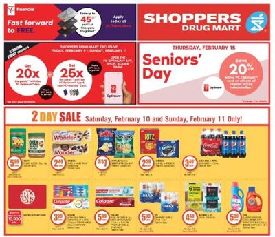Shoppers Drug Mart Canada: 20x The PC Optimum Points or 25x With PC Financial Card February 9th – 11th