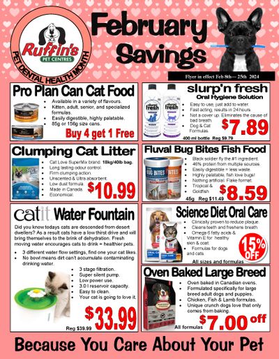 Ruffin's Pet Centre Flyer February 8 to 25