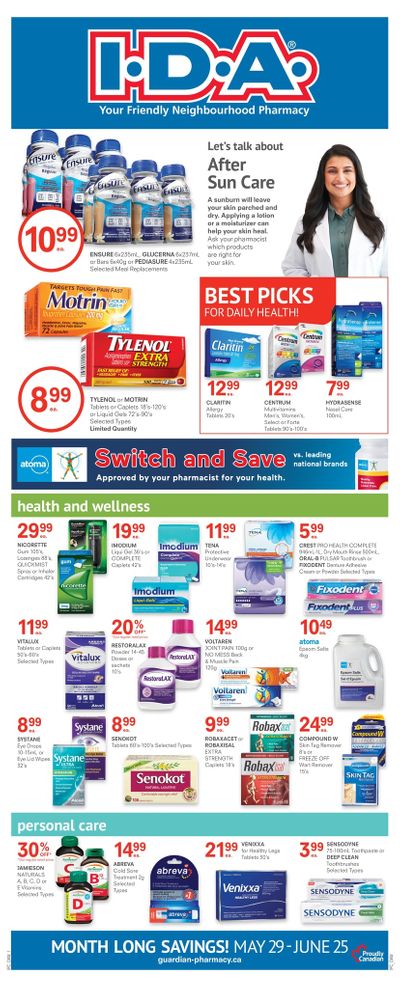 I.D.A. Pharmacy Flyer May 29 to June 25