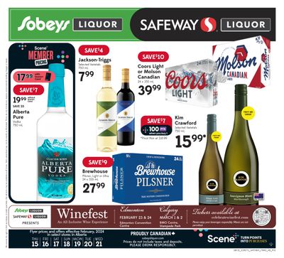 Sobeys/Safeway (AB) Liquor Flyer February 15 to 21