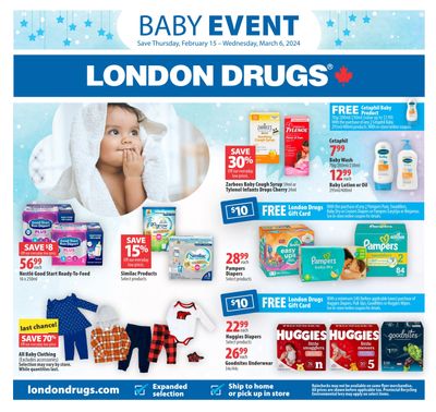 London Drugs Baby Event Flyer February 15 to March 6