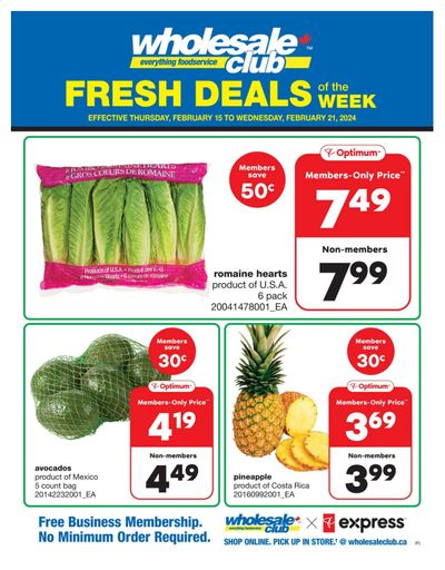 Wholesale Club (Atlantic) Fresh Deals of the Week Flyer February 15 to 21