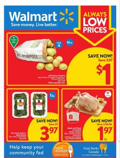 Walmart Canada: 10lb Bag All Purpose Potatoes for $1 + More!