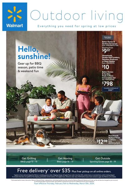 Walmart Outdoor Living Flyer February 15 to March 13