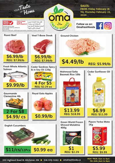 Oma Fresh Foods Flyer February 16 to 22