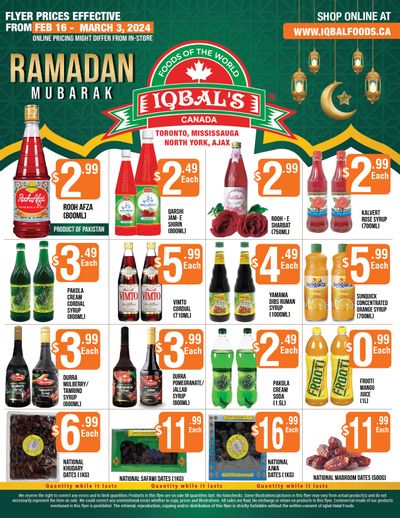 Iqbal Foods Flyer February 16 to March 3