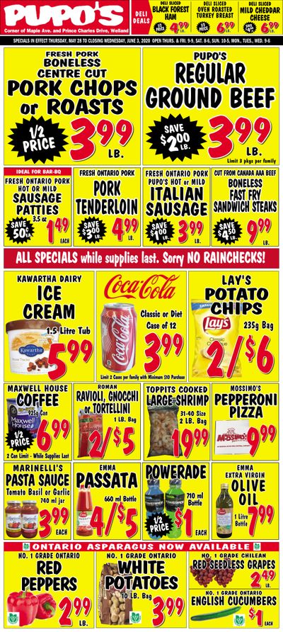 Pupo's Food Market Flyer May 28 to June 3