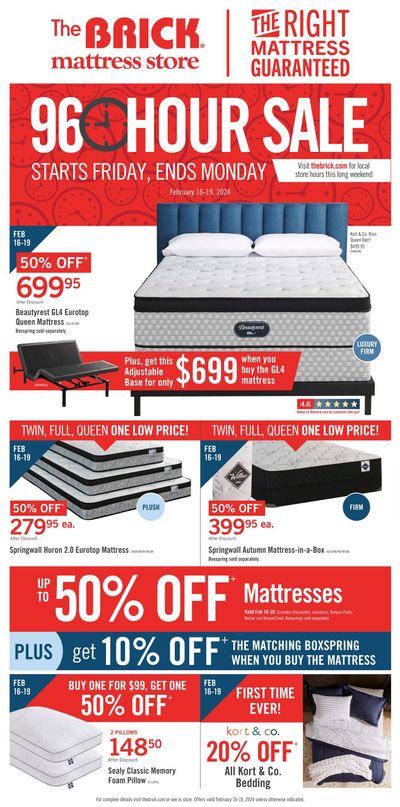 The Brick Mattress Store Flyer February 16 to 28