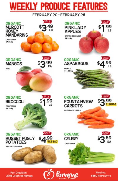 Pomme Natural Market Weekly Produce Flyer February 20 to 26