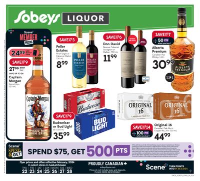 Sobeys (SK) Liquor Flyer February 22 to 28