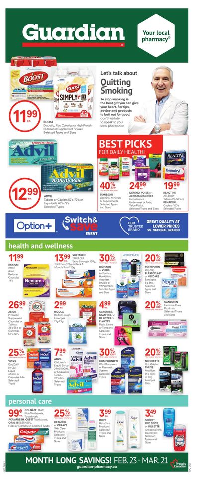 Guardian Pharmacy Monthly Flyer February 23 to March 21