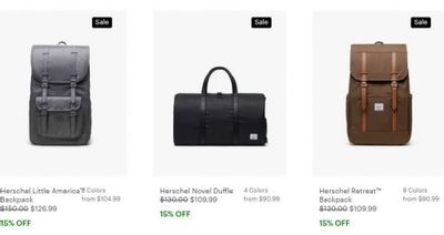 Herschel Supply Canada: Save up to 30% on Sale Styles