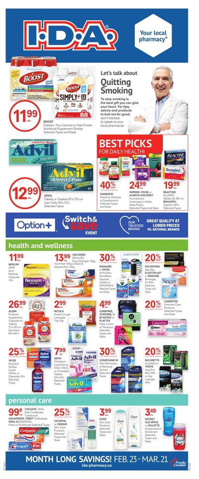 I.D.A. Pharmacy Monthly Flyer February 23 to March 21