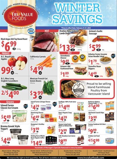 Tru Value Foods Flyer February 21 to 27