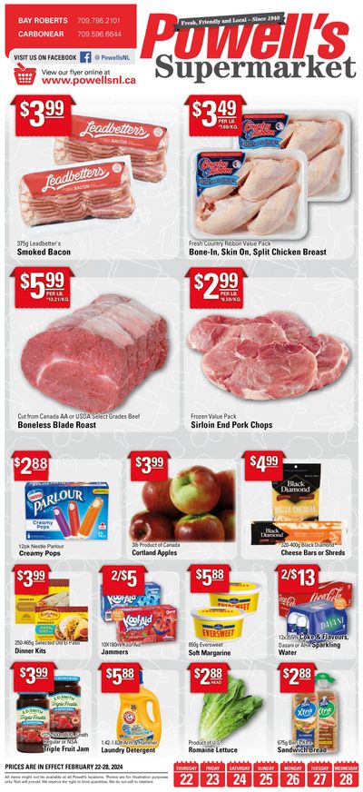 Powell's Supermarket Flyer February 22 to 28