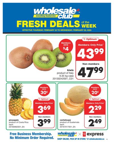 Wholesale Club (Atlantic) Fresh Deals of the Week Flyer February 22 to 28